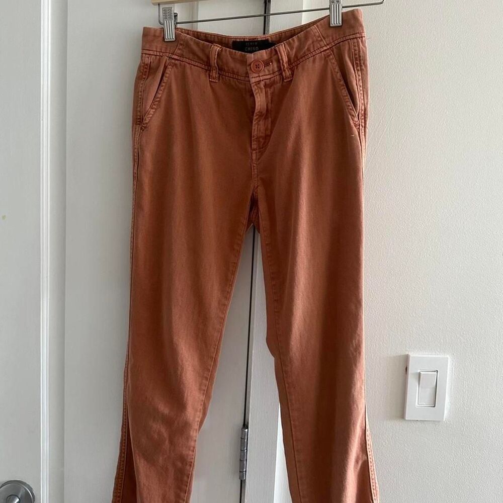J Crew Women's Rust Orange Chino Pants